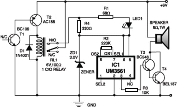 Automatic Heat Detector Circuit