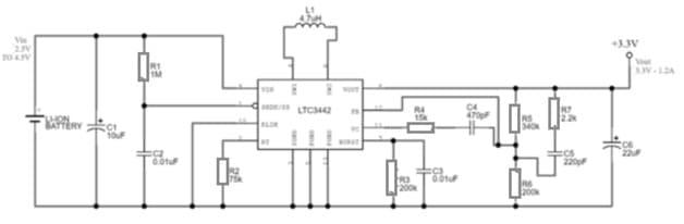 Buck Boost Converter Circuit with LTC3442 IC