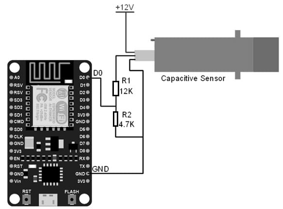 Capacitive Proximity Sensor Interfacing with NodeMCU