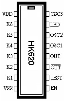 HK620 IC Pin Configuration