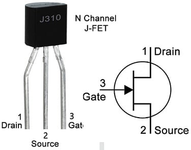 J310 JFET Pin Configuration