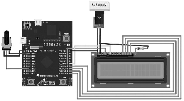 LCD Display Interfacing with TM4C123G Launch Pad