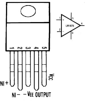 LM1875 IC Pin Configuration