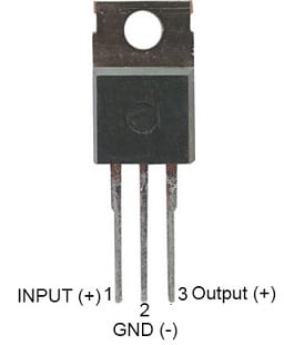 LM7808 IC Pin Configuration