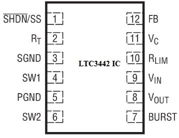 LTC3442 IC Pin Configuration