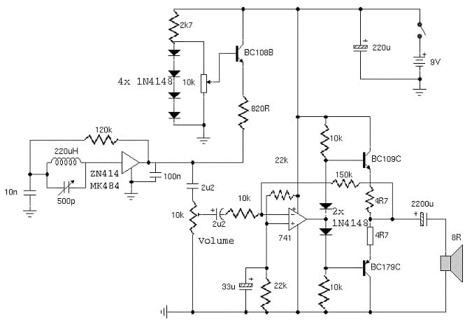 Portable AM Receiver with ZN414 IC