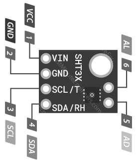 SHT31 Sensor Pin Configuration