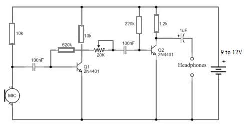 Sensitive Microphone Circuit