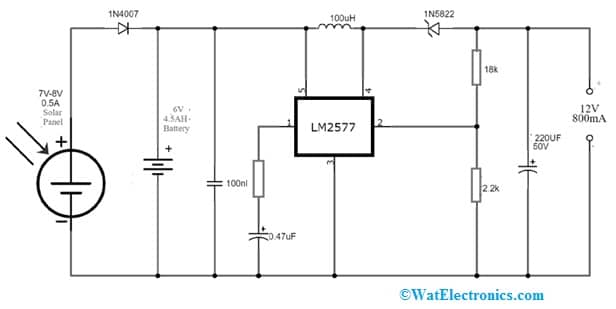 Small Solar Plant with LM2577 IC