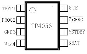 TP4056 IC pin Configuration