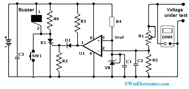 Voltage Drop Alarm Circuit